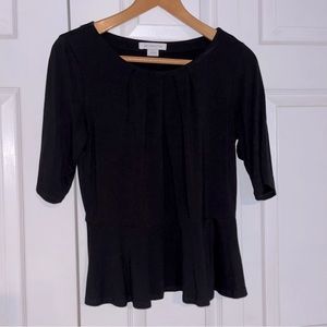 Liz Claiborne black jersey top, size S